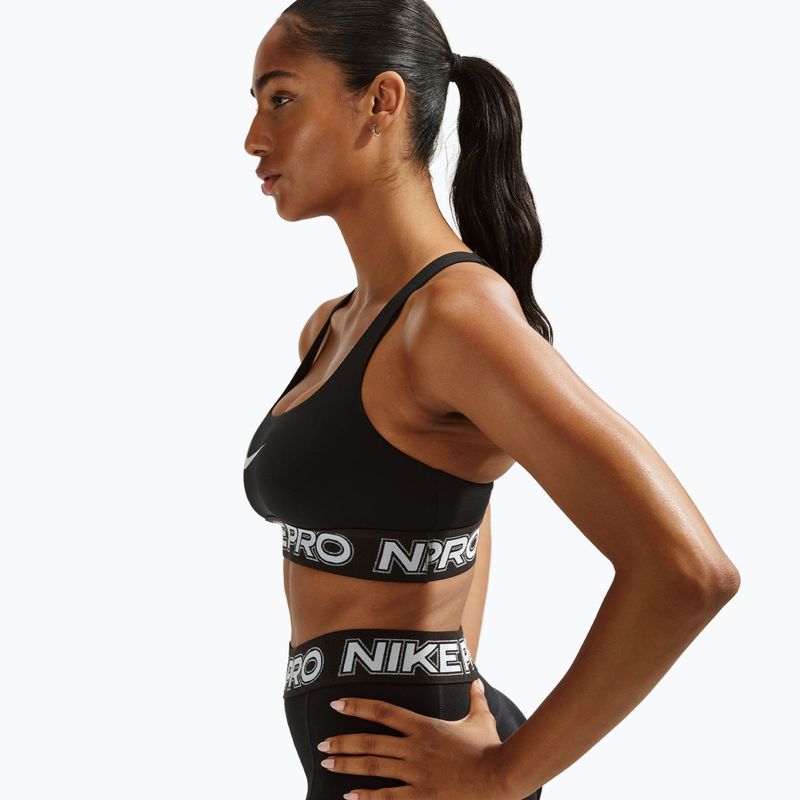 Бюстгальтер для тренувань Nike Pro Light Support Non Padded black/white/metallic silver 4
