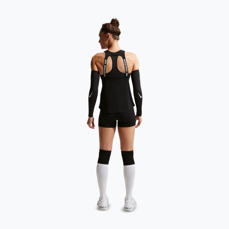 Шорти для тренувань жіночі Nike Pro Mid Rise Biker 3" black/white/metallic silver 3