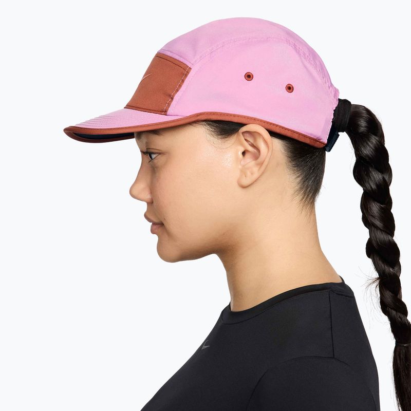 Czapka z daszkiem Nike Dri-Fit Fly light magenta/dusty peach/orange frost 5