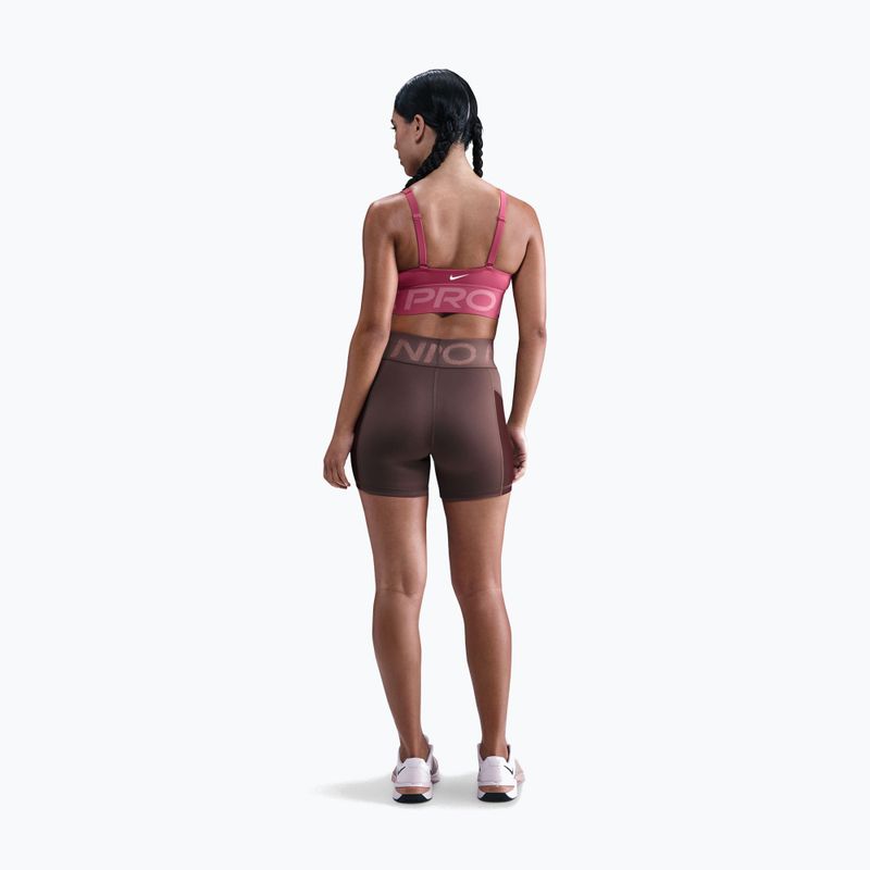 Шорти жіночі Nike Pro Sculpt High Waisted 5" Biker tattoo/burgundy crush/white 3