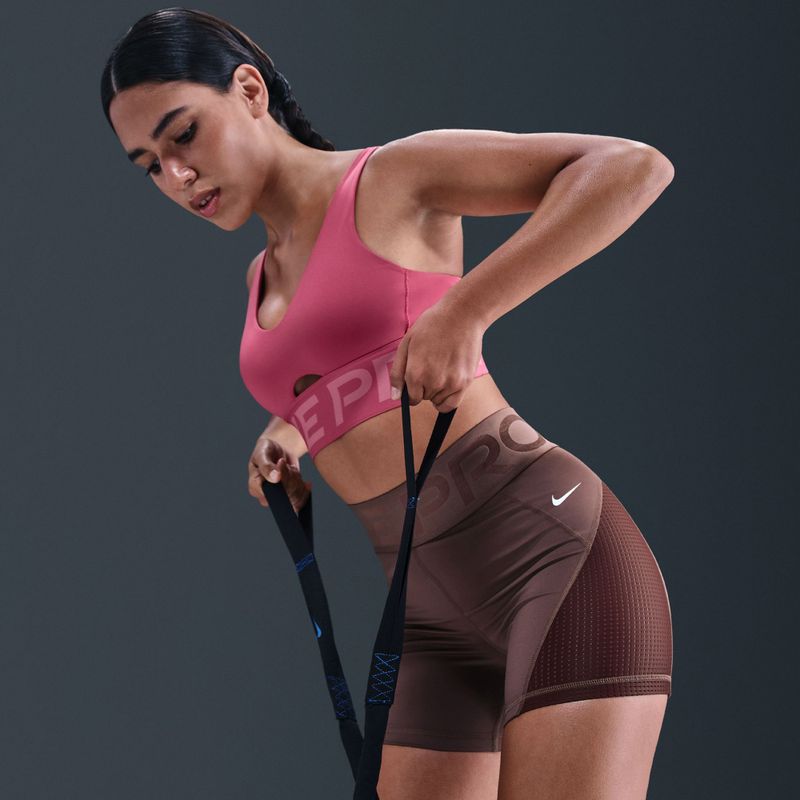 Шорти жіночі Nike Pro Sculpt High Waisted 5" Biker tattoo/burgundy crush/white 6