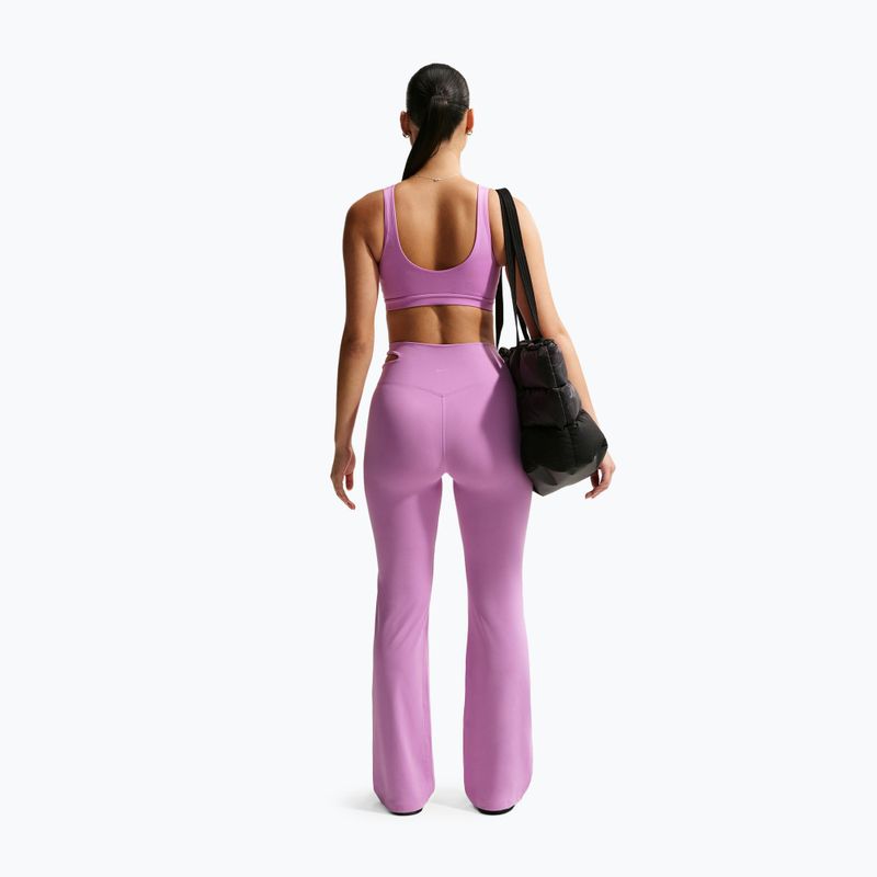 Штани для тренувань жіночі Nike Zenvy High-Waisted Flared light magenta/white 3