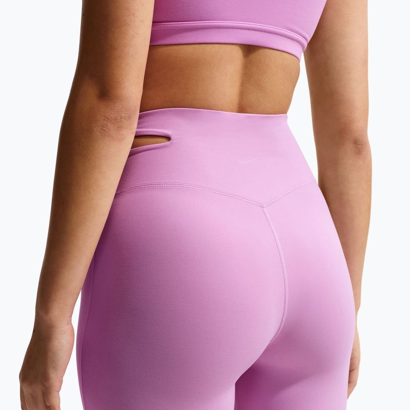 Штани для тренувань жіночі Nike Zenvy High-Waisted Flared light magenta/white 6