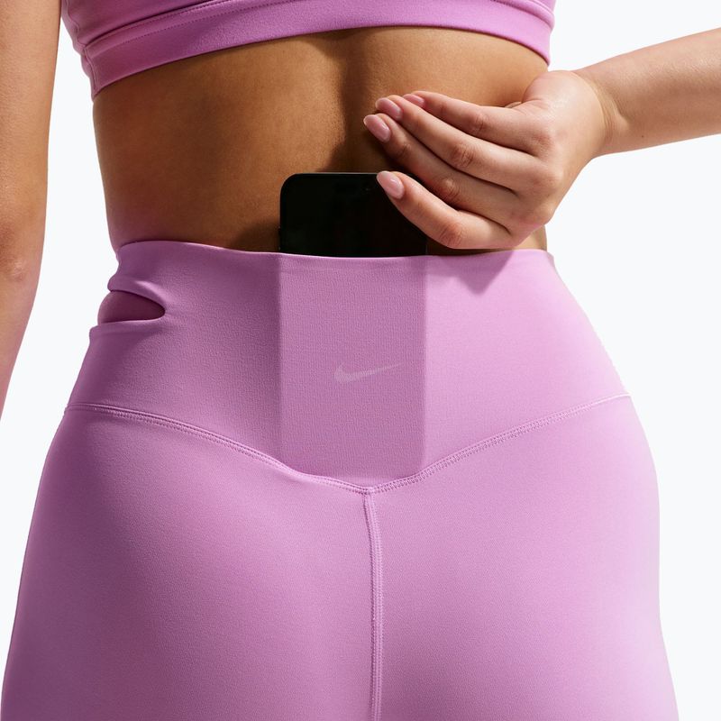 Штани для тренувань жіночі Nike Zenvy High-Waisted Flared light magenta/white 7