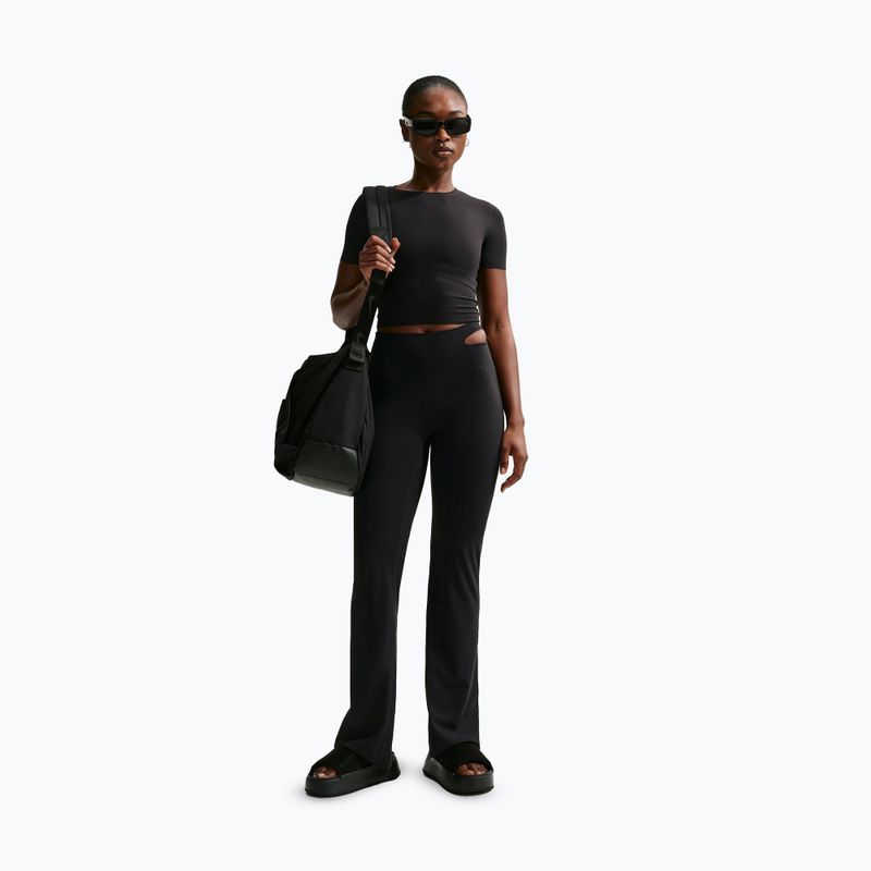 Spodnie treningowe damskie Nike Zenvy High-Waisted Flared black/pcg3c 2