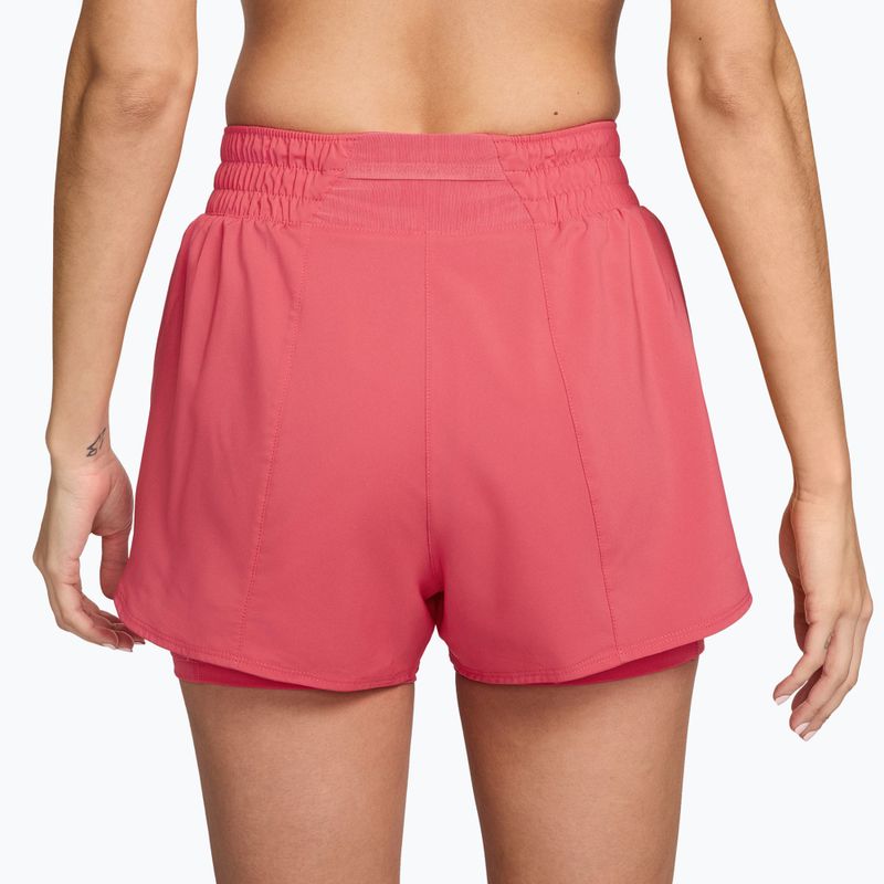Шорти жіночі Nike One Dri-Fit High-Waisted 3" 2In1 sea coral/white 7
