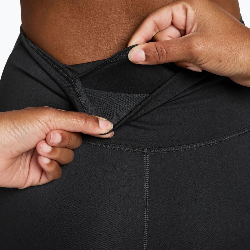 Легінси жіночі Nike One Seamless Front High-Waisted black/white 8