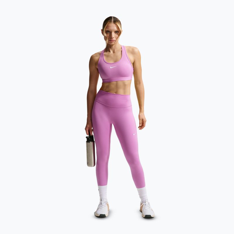 Легінси жіночі Nike One Seamless Front High-Waisted light magenta/white 2