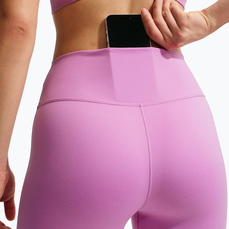 Жіночі легінси Nike One Seamless Front High-Waisted light magenta/white 5