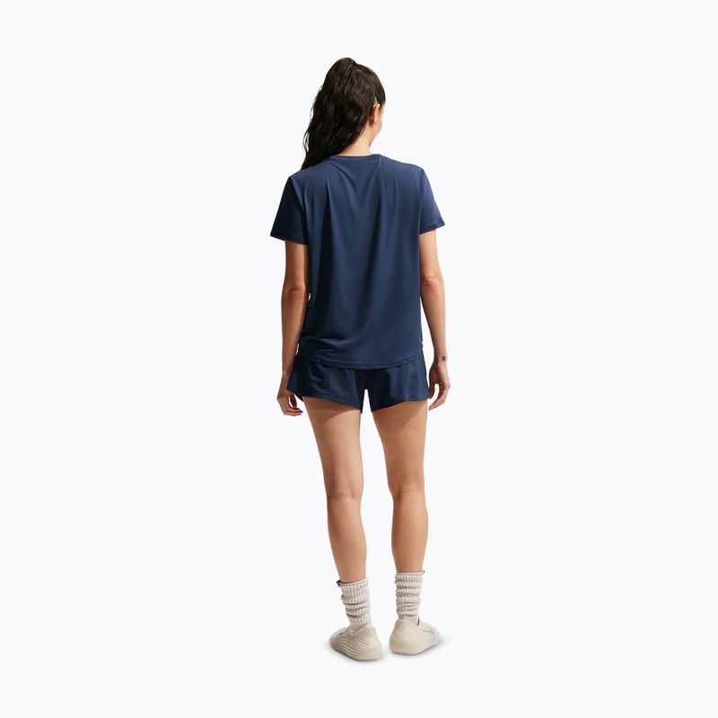 Шорти для тренувань жіночі Nike One midnight navy/white 3