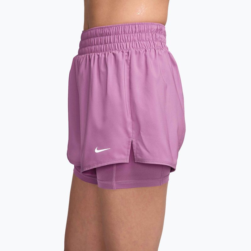 Шорти жіночі Nike One Dri-Fit High-Waisted 3" 2In1 light magenta/white 3