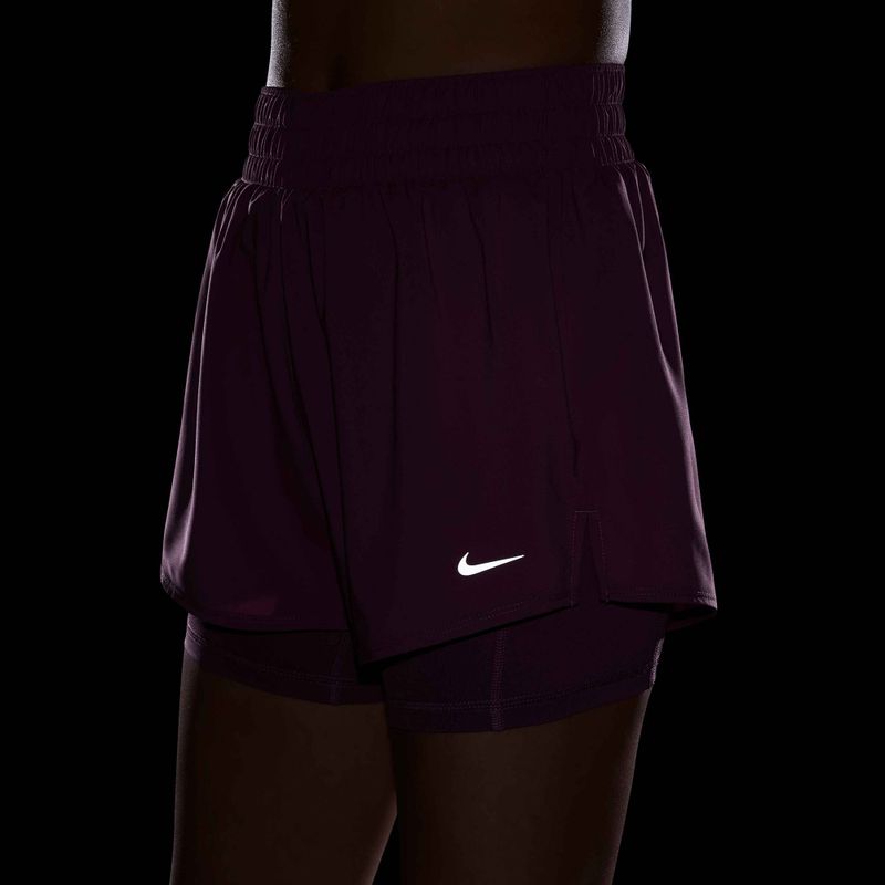 Spodenki damskie Nike One Dri-Fit High-Waisted 3" 2In1 light magenta/white 5