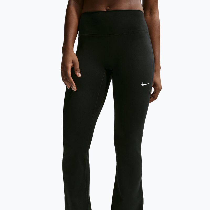 Легінси жіночі Nike One High Waisted Flared black/white 5