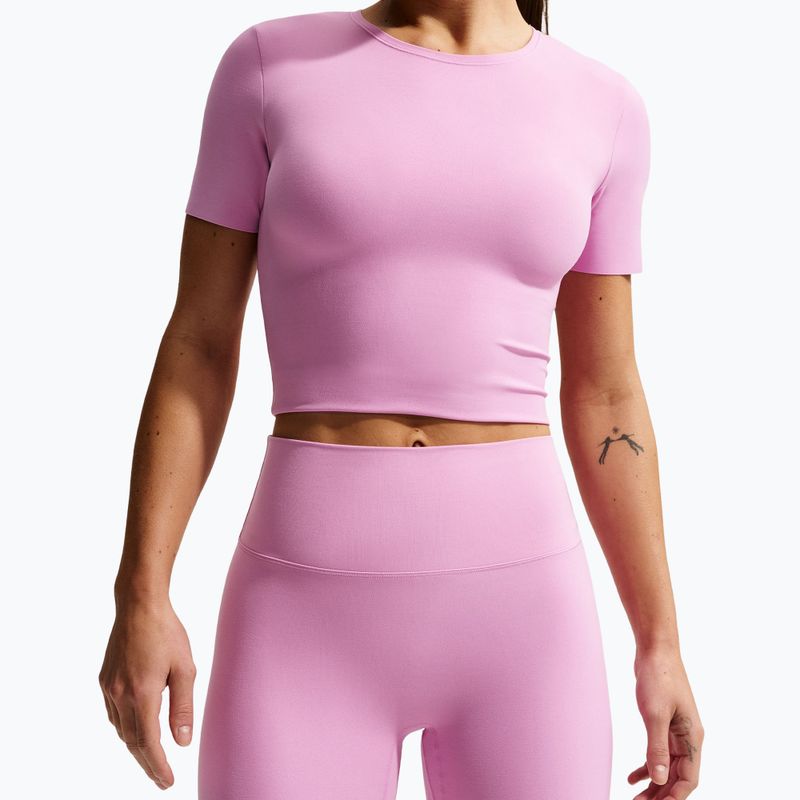 Шорти жіночі Nike Zenvy High Waisted Biker 5" light magenta/white 5