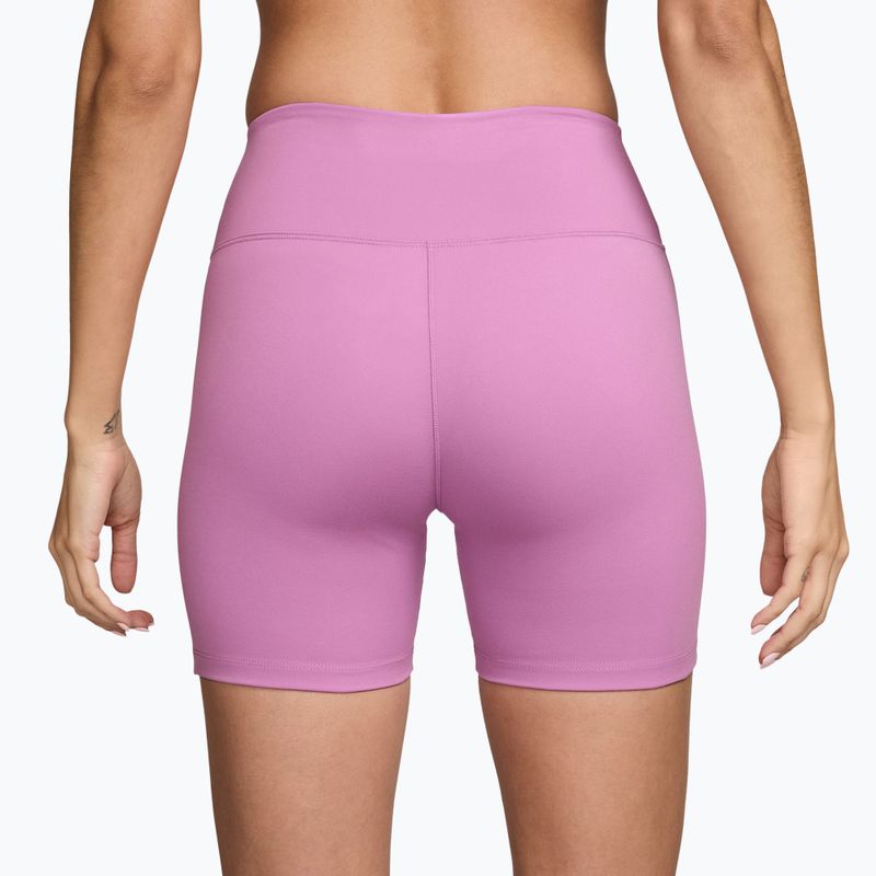 Жіночі шорти Nike One High-Waisted Biker 5" light magenta/white 2