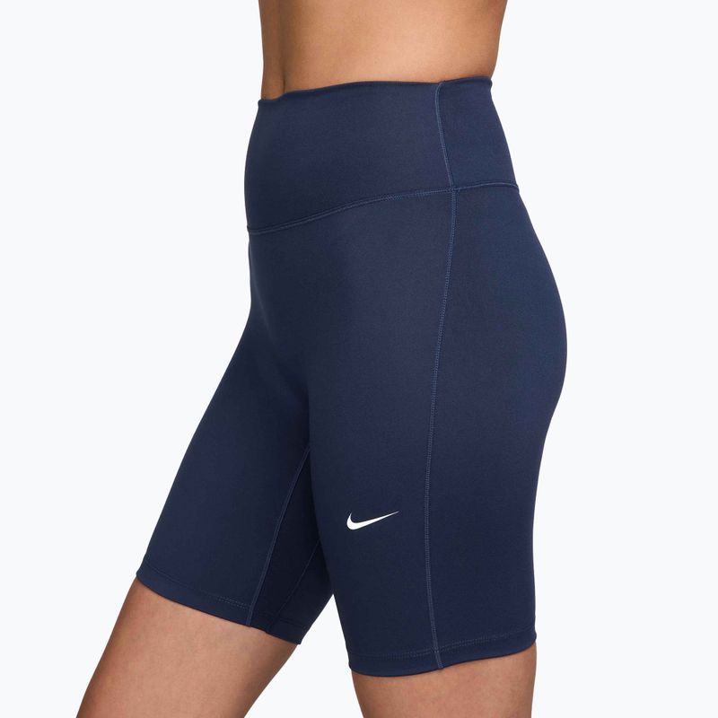 Spodenki damskie Nike One High-Waisted Biker 8" midnight navy/white 3
