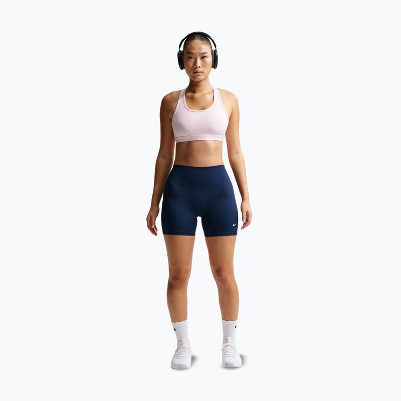 Шорти для тренувань жіночі Nike One midnight navy/white 8