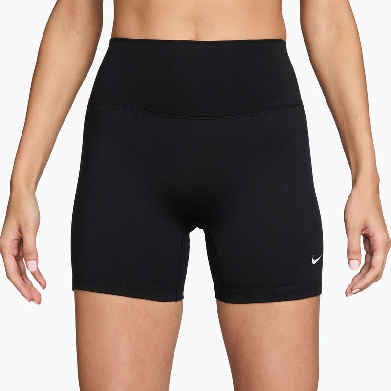 Шорти жіночі Nike One High-Waisted Biker 5" black/white