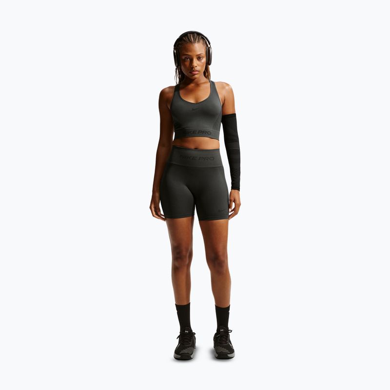 Жіночі шорти Nike Pro Seamless High-Waisted Biker 5" dark smoke grey 2