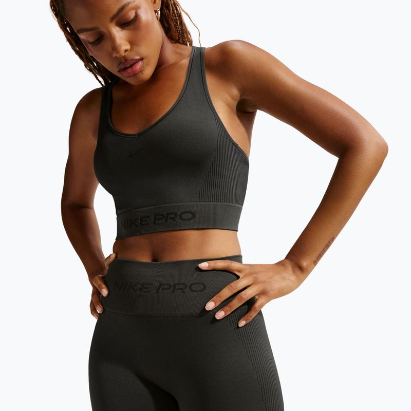 Жіночі шорти Nike Pro Seamless High-Waisted Biker 5" dark smoke grey 4