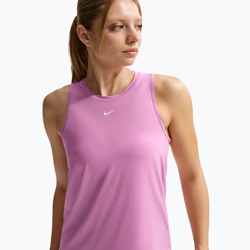 Футболка для тренувань жіноча Nike One Classic Dri-Fit light magenta/white 5