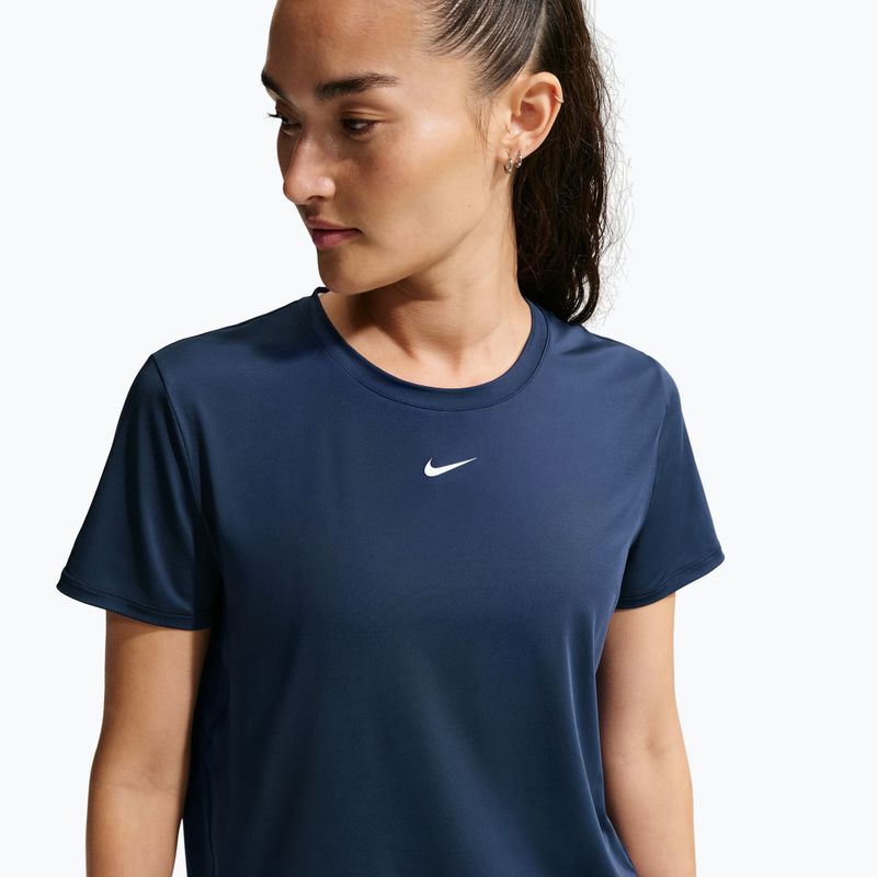 Футболка для тренувань жіноча Nike One Classic midnight navy/white 4
