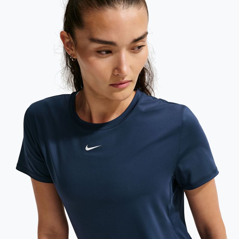 Футболка для тренувань жіноча Nike One Classic midnight navy/white 5