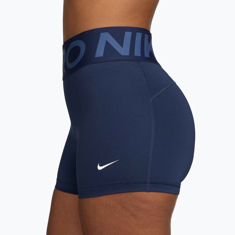 Шорти жіночі Nike Pro Sculpt High Waisted 3" Biker midnight navy/white 3