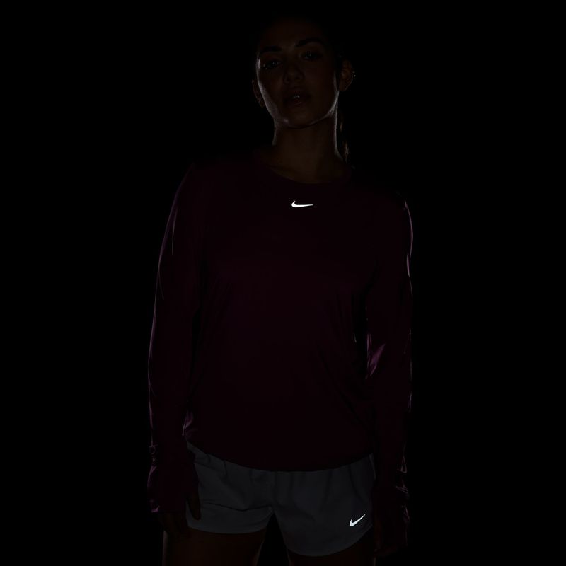 Тренувальний лонгслів Nike One Classic Dri-Fit light magenta/white 4