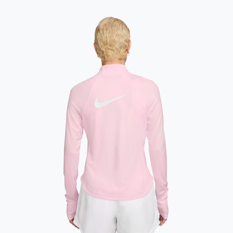 Жіноча бігова кофта Nike Tempo Swoosh Run Dri-Fit 1/4-Zip pink foam/white 2