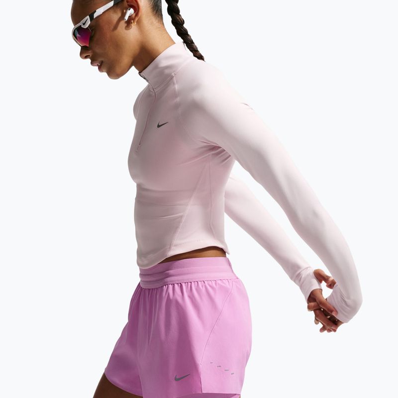Шорти для бігу жіночі Nike Swift Mid-Rise 2in1 light magenta/light magenta 5