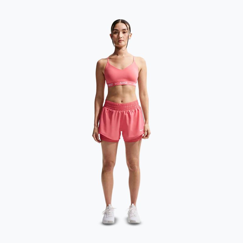 Шорти для бігу жіночі Nike One Dri-FIT 2IN1 sea coral/white 2