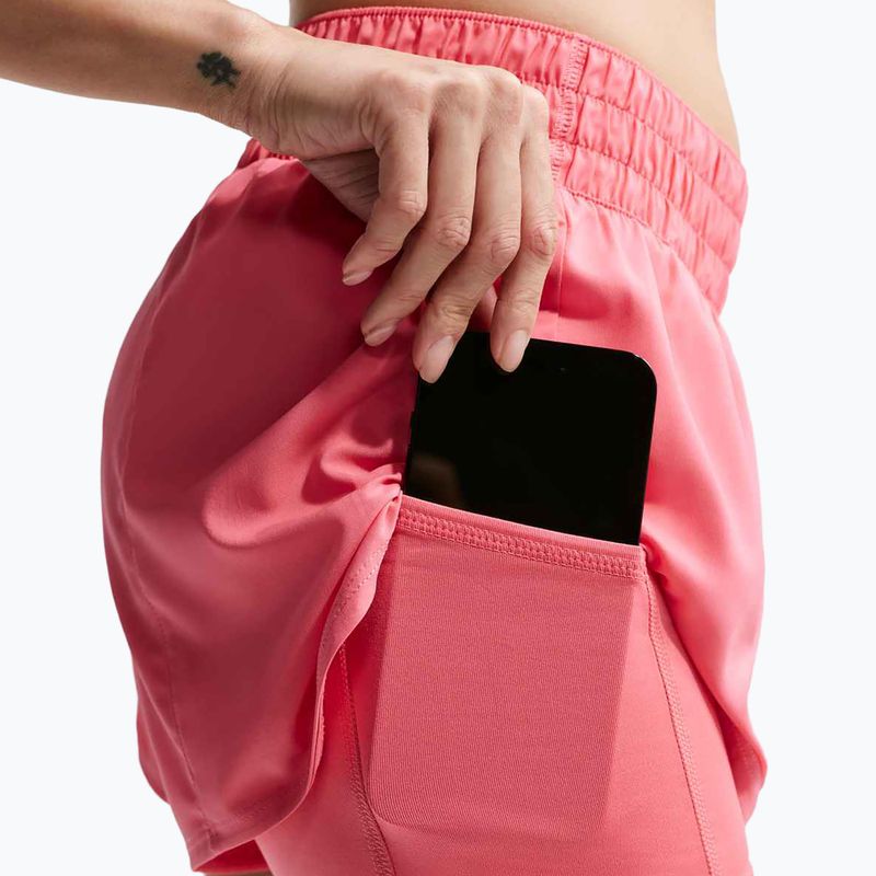 Шорти для бігу жіночі Nike One Dri-FIT 2IN1 sea coral/white 7