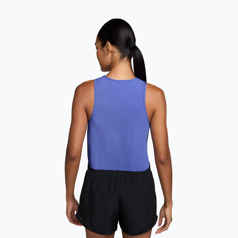 Футболка для бігу жіноча Nike AeroSwift Dri-Fit ADV Cropped Tank Top off sapphiree/black 2