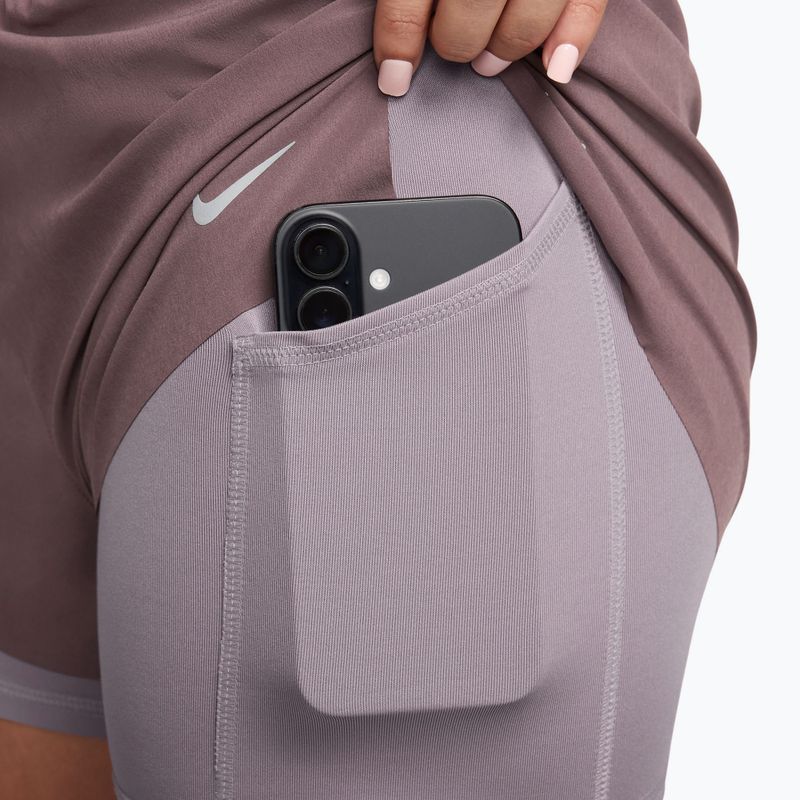 Жіночі шорти для бігу Nike Swift Mid-Rise 2in1 tattoo/light violet ore 8