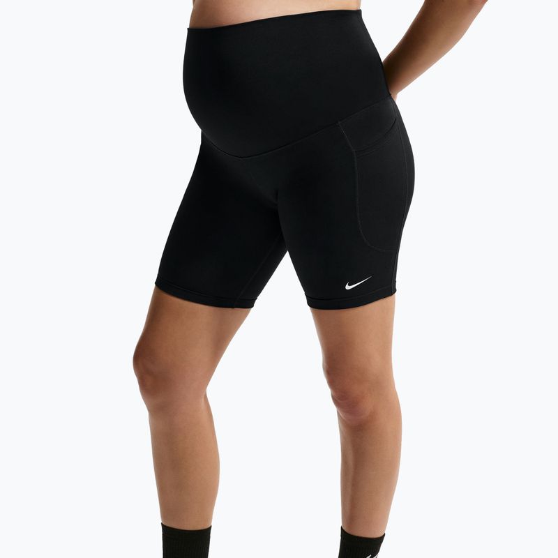 Шорти жіночі Nike One Maternity High-Waisted 8" black/white 4