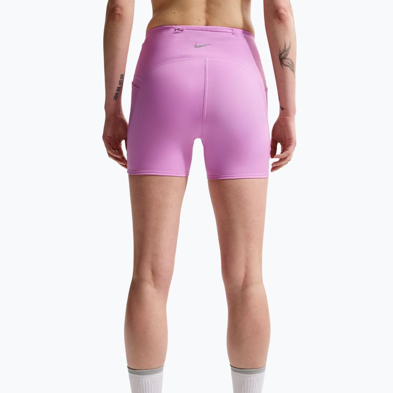 Шорти для бігу жіночі Nike Swift High-Waisted 4" light magenta 4