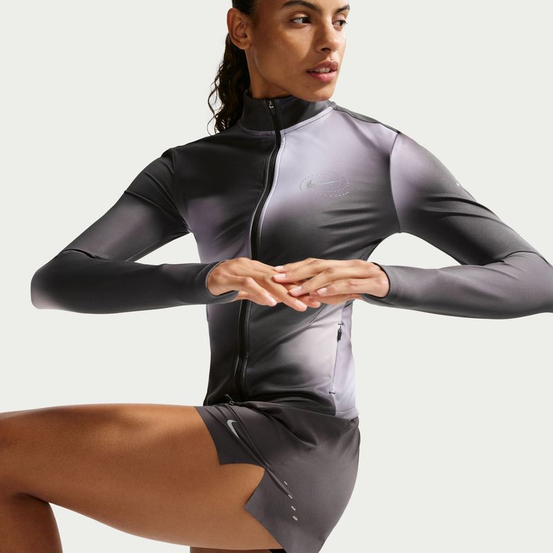 Кофта для бігу жіноча Nike Swift Dri-Fit Full Zip Mid-Layer dark smoke grey/light smoke grey 6