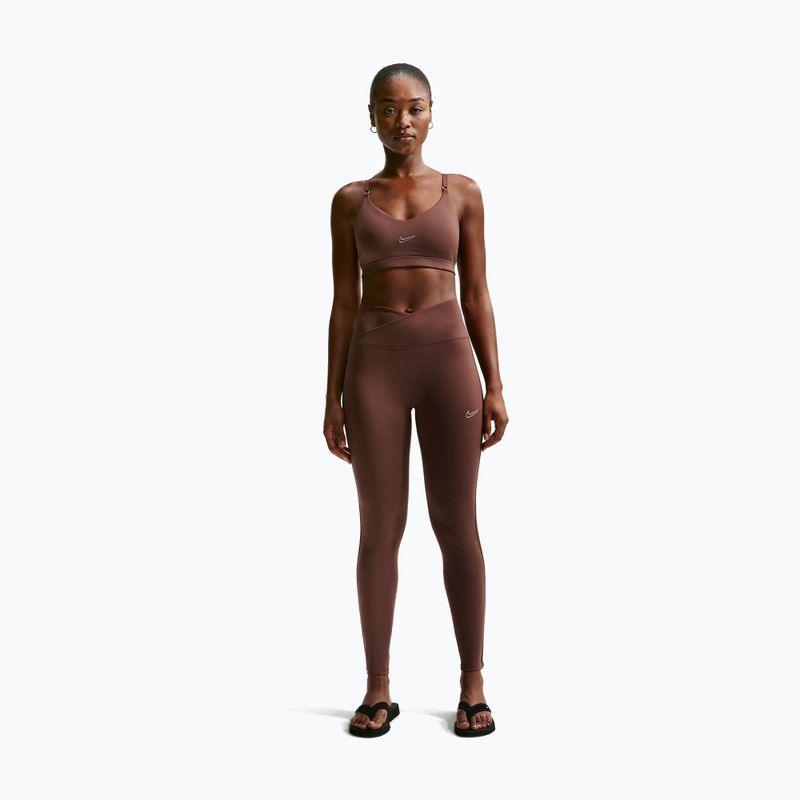 Жіночі легінси Nike One High-Waisted Seamless light chocolate 2