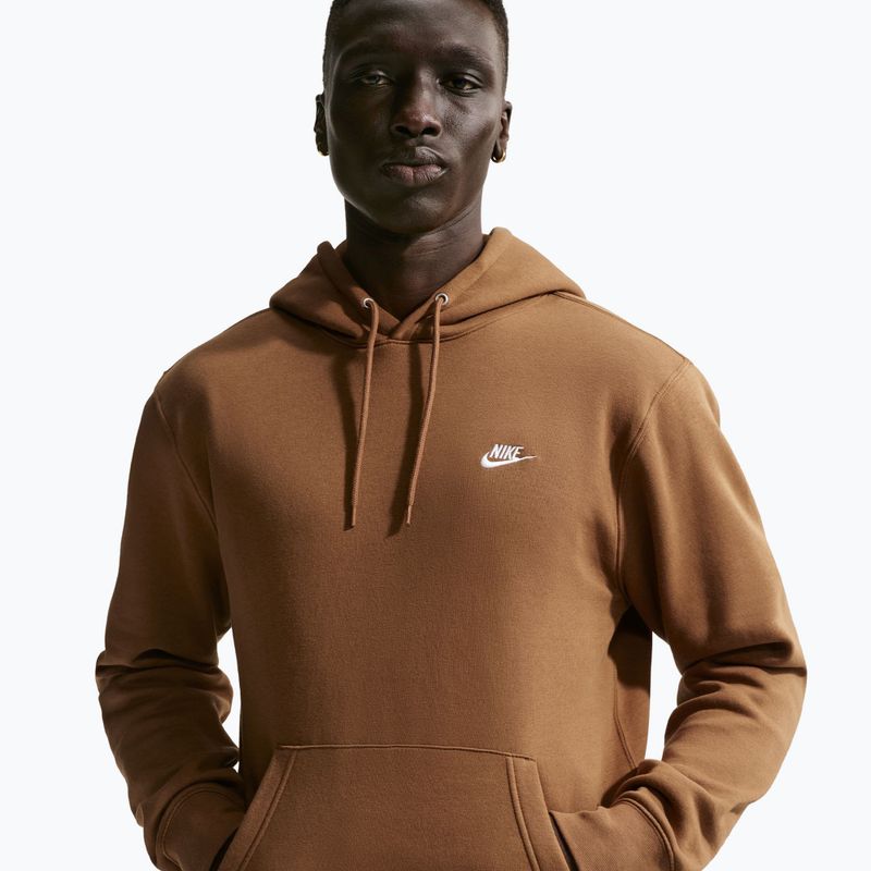 Кофта чоловіча Nike Club Pullover Hoodie ale brown/ale brown/white 4