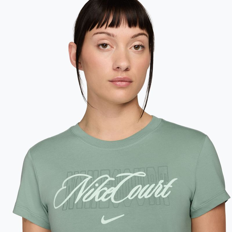 Футболка для тенісу жіноча Nike Court Heritage steam/barely green 3