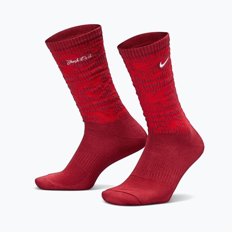 Шкарпетки Nike Everyday Plus Cushioned Crew team crimson/metallic silver