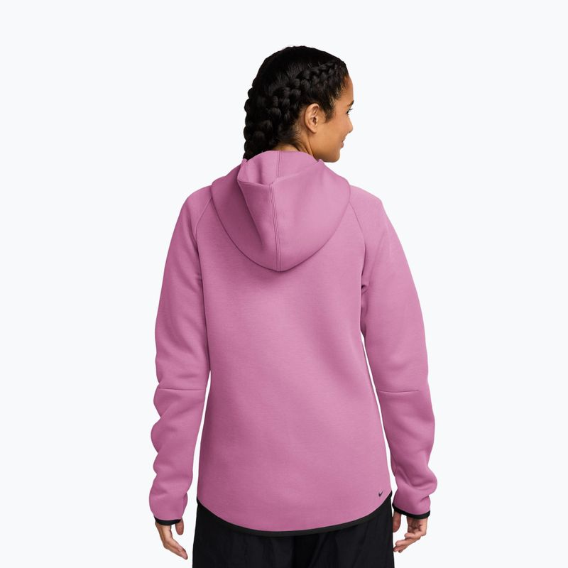 Кофта жіноча Nike Sportswear Tech Fleece Windrunner light magenta/black 2