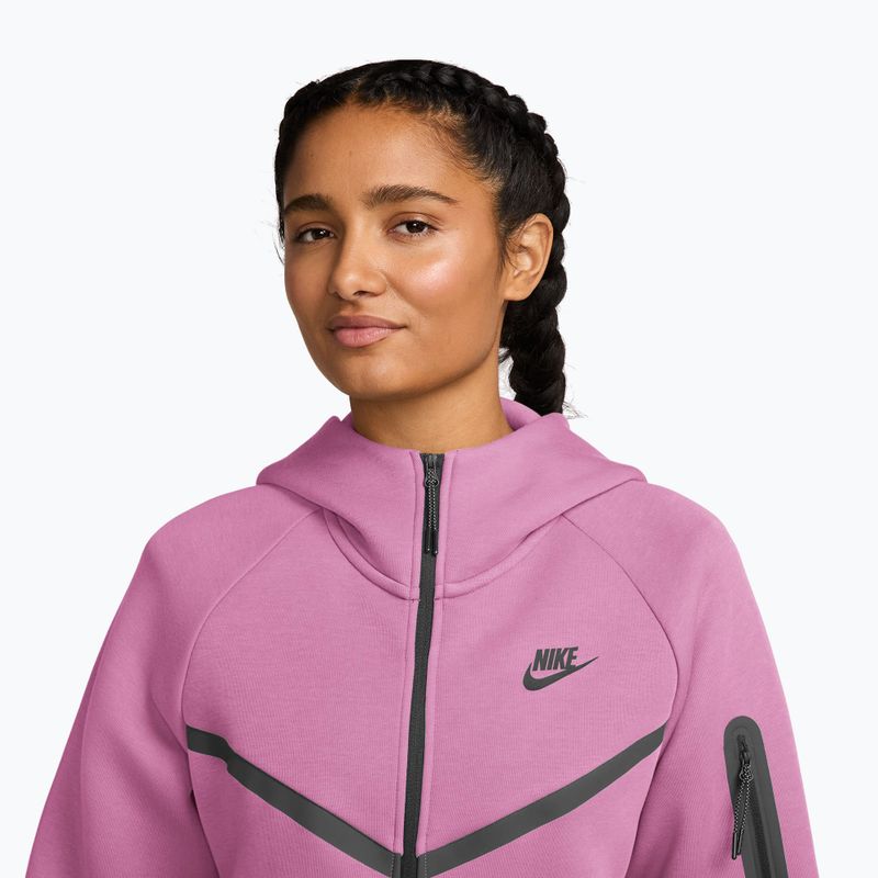 Кофта жіноча Nike Sportswear Tech Fleece Windrunner light magenta/black 3