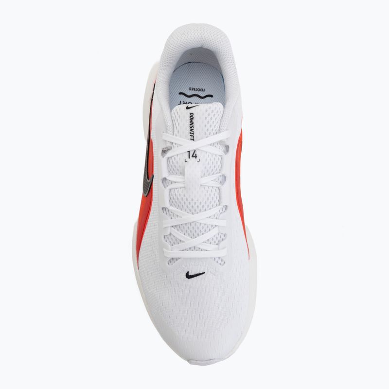 Кросівки для бігу чоловічі Nike Downshifter 14 white/summit white/bright crimson/black 5