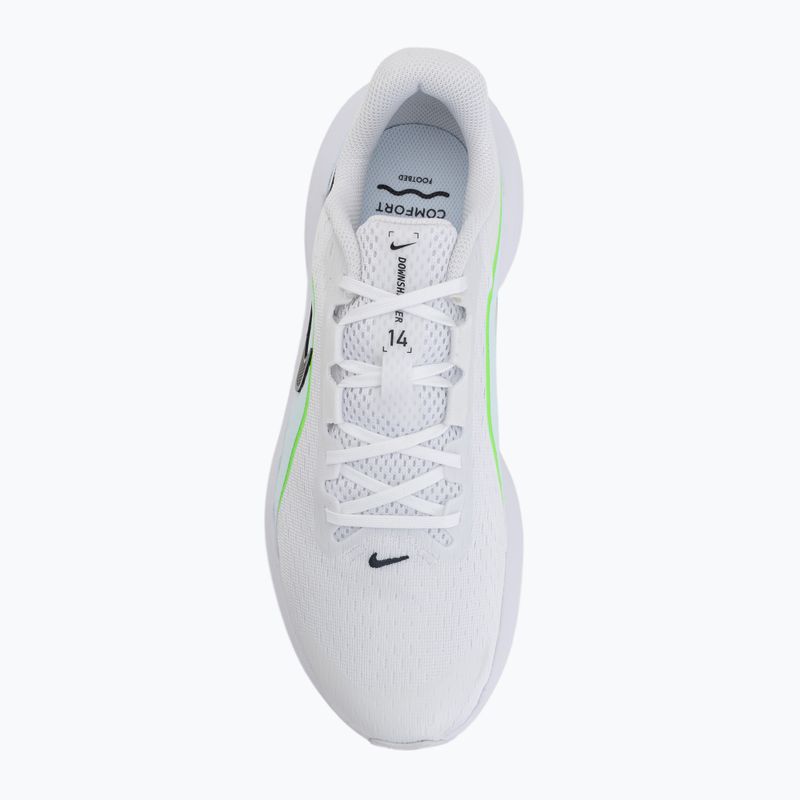 Кросівки для бігу чоловічі Nike Downshifter 14 white/glacier blue/green strike/black 5