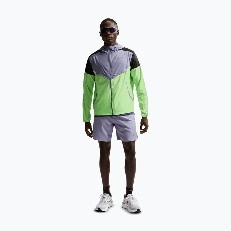 Чоловіча куртка для бігу Nike Impossibly Light Windrunner iron purple/black/lime blast 2