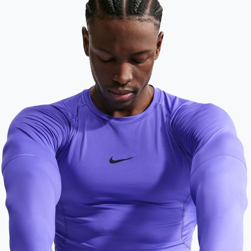 Лонгслів для тренувань чоловічий Nike Pro Dri-Fit Tight Fitness persian violet/black 5