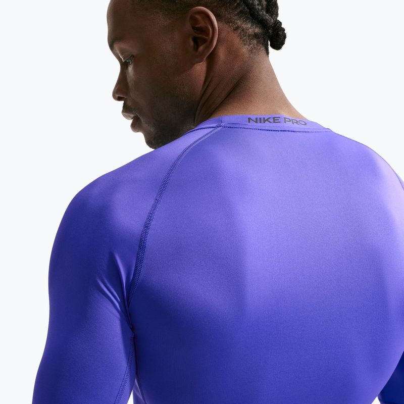 Лонгслів для тренувань чоловічий Nike Pro Dri-Fit Tight Fitness persian violet/black 6