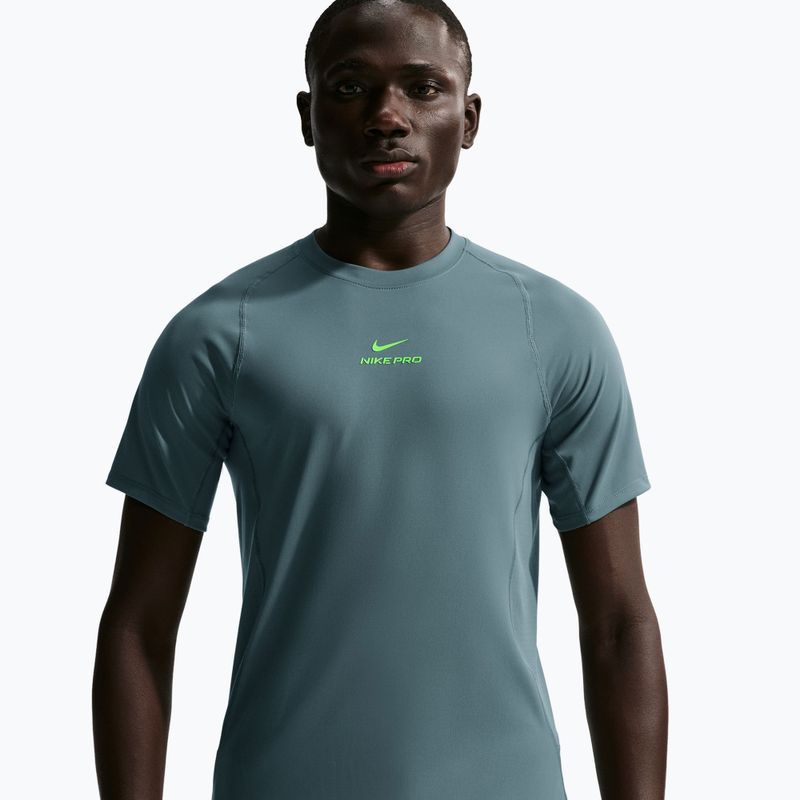 Футболка для тренувань чоловіча Nike Pro Training Dri-Fit mineral slate/green strike 4